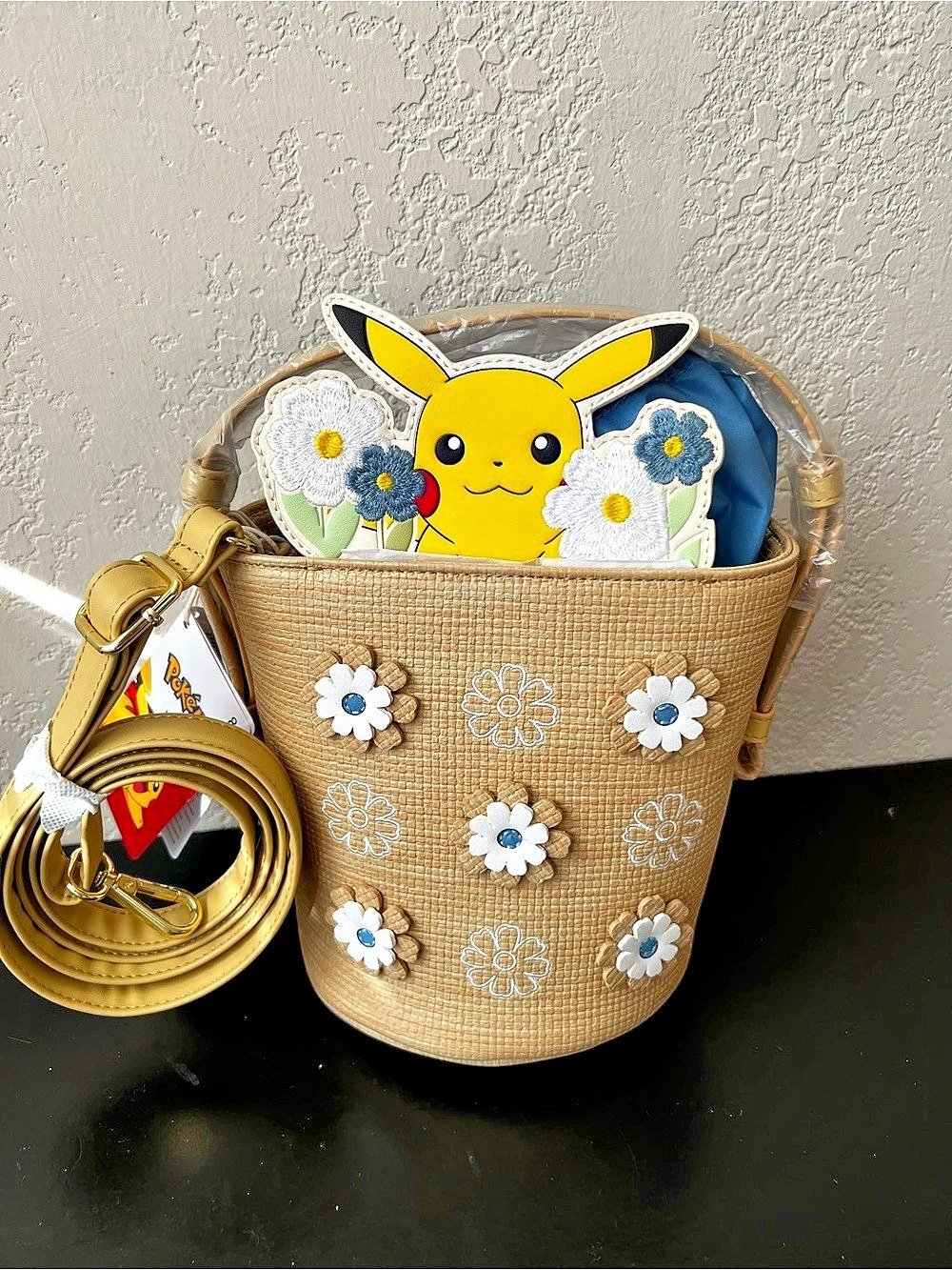 Loungefly Pokémon Pikachu In Flower Basket Rattan Crossbody Bag - NWT